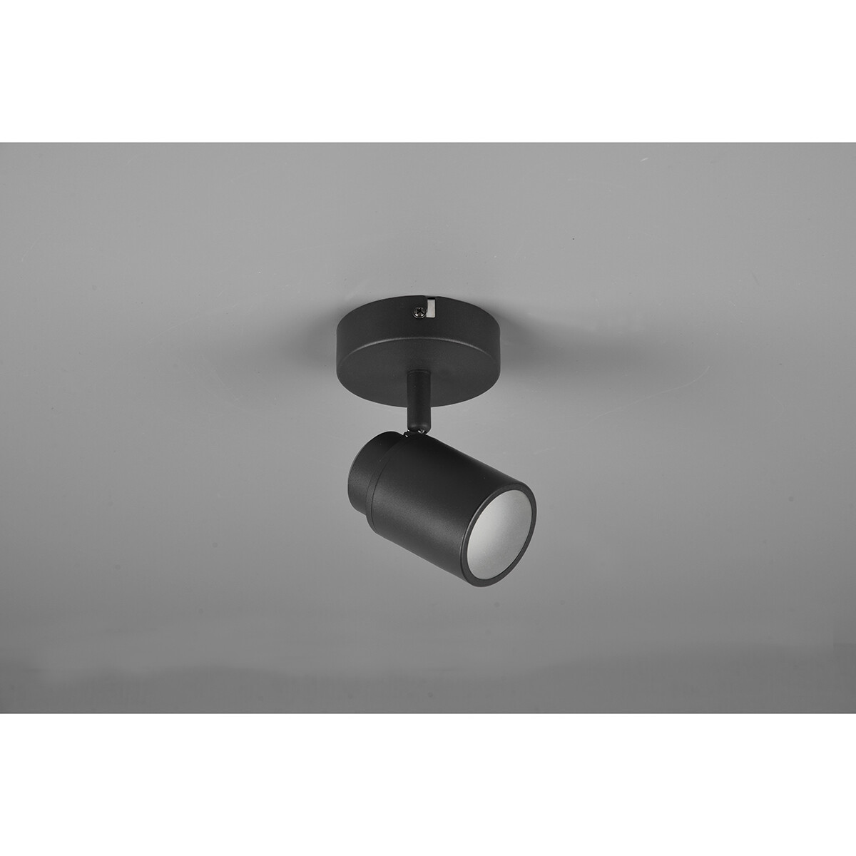 Spot Applique LED - Trion Artion - Douille GU10 - Étanche aux Éclaboussures IP44 - Rond - Mat Noir - Aluminium