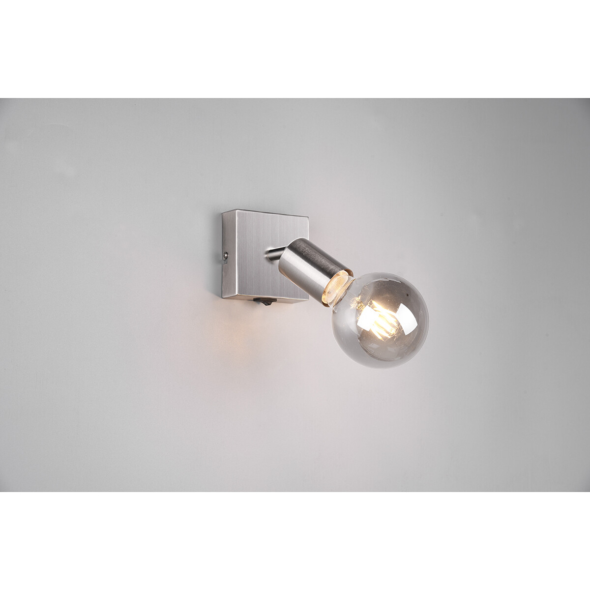 Spot Applique LED - Trion Zuncka - Douille E27 - Carré - Mat Nickel - Aluminium