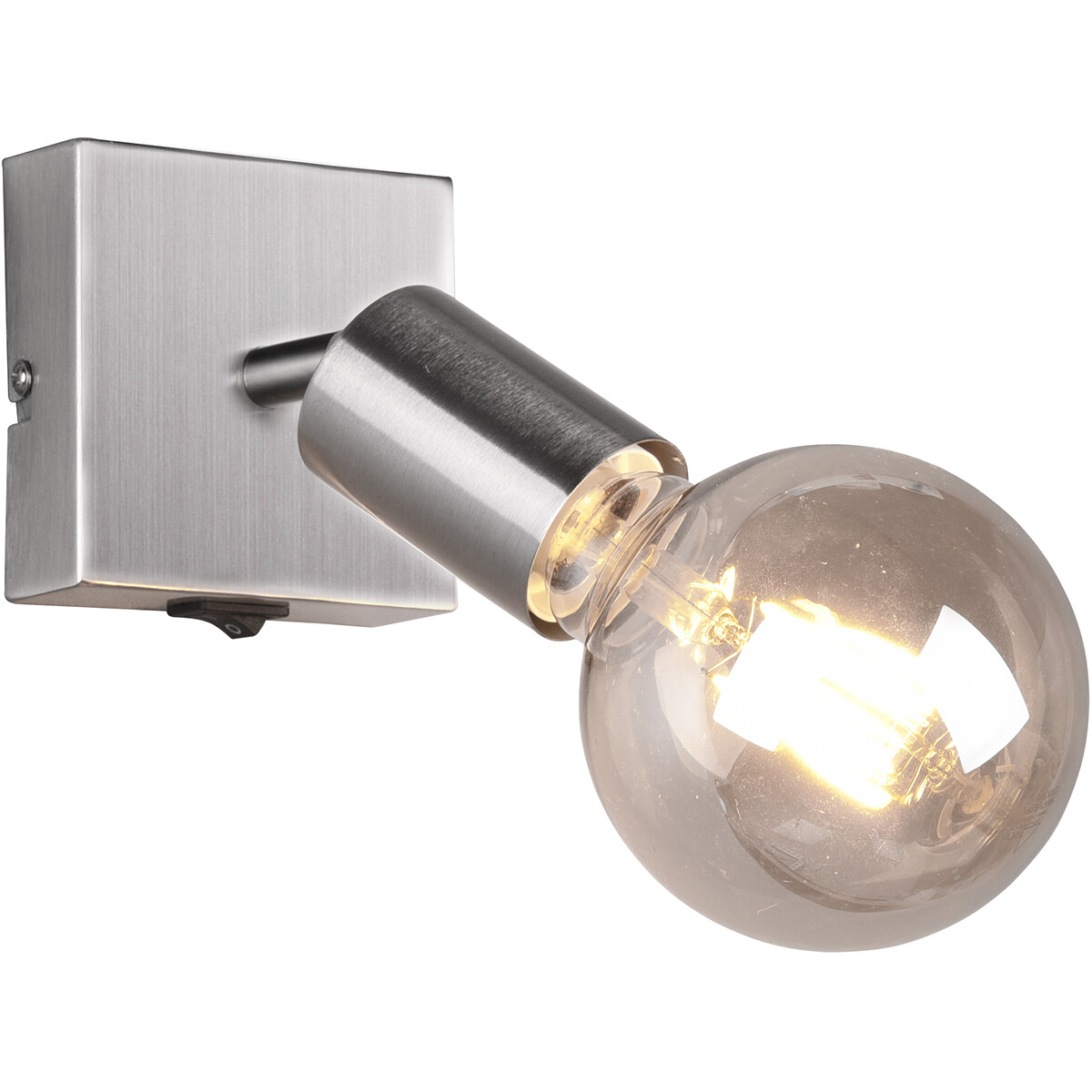 Spot Applique LED - Trion Zuncka - Douille E27 - Carré - Mat Nickel - Aluminium