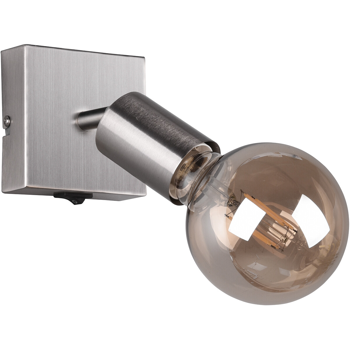 Spot Applique LED - Trion Zuncka - Douille E27 - Carré - Mat Nickel - Aluminium