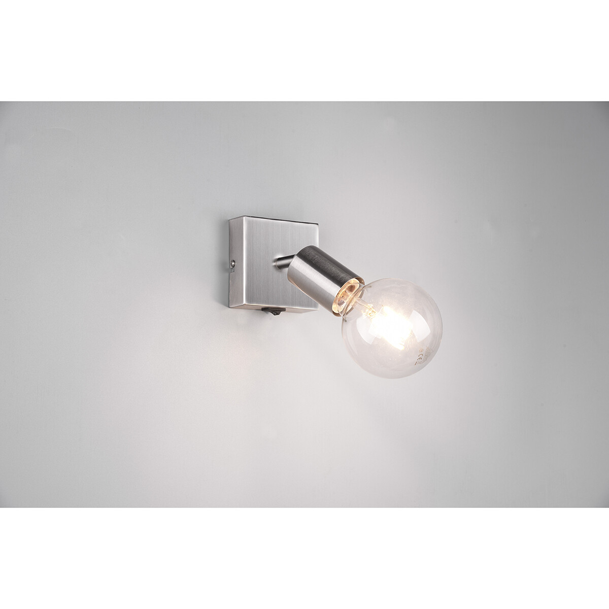 Spot Applique LED - Trion Zuncka - Douille E27 - Carré - Mat Nickel - Aluminium