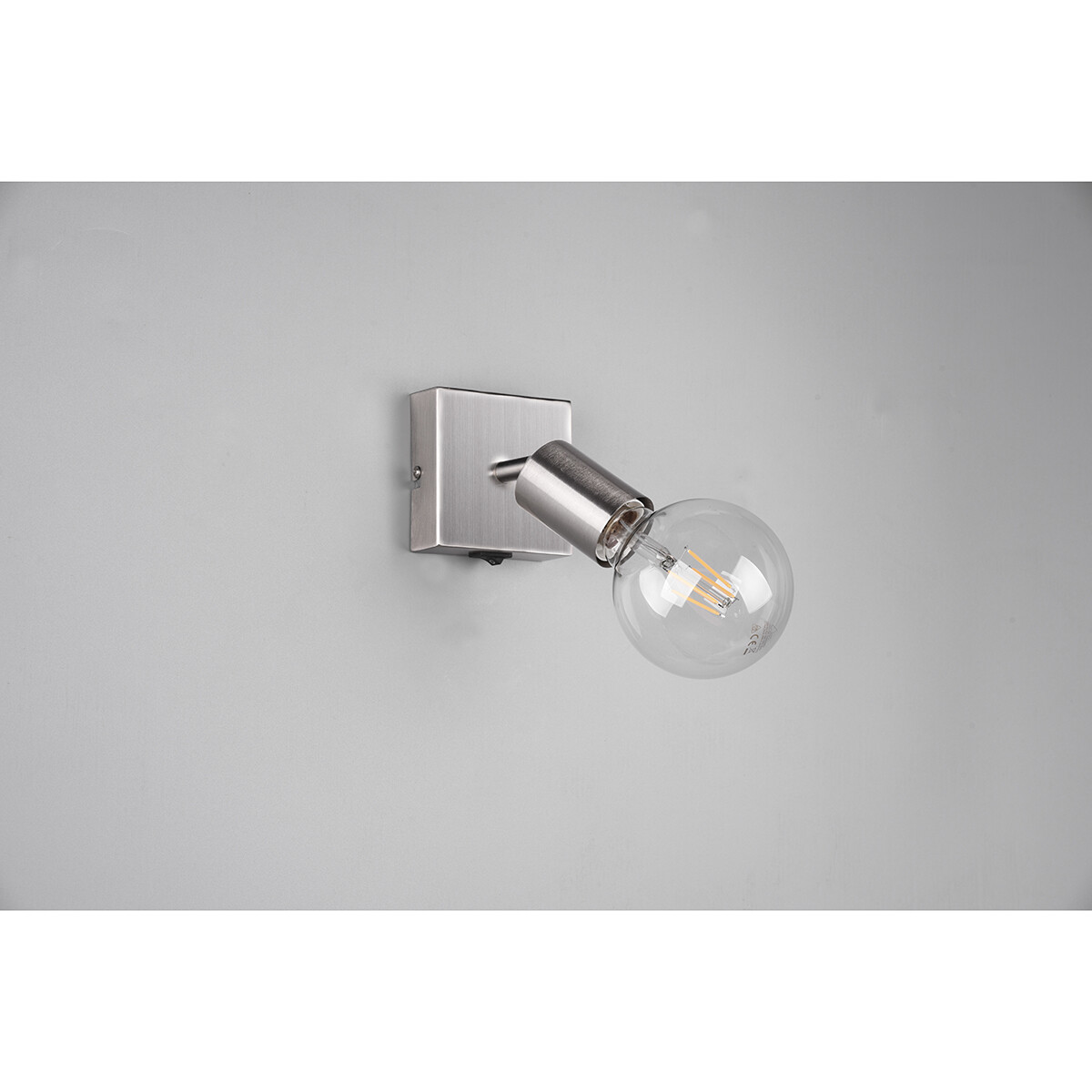 Spot Applique LED - Trion Zuncka - Douille E27 - Carré - Mat Nickel - Aluminium