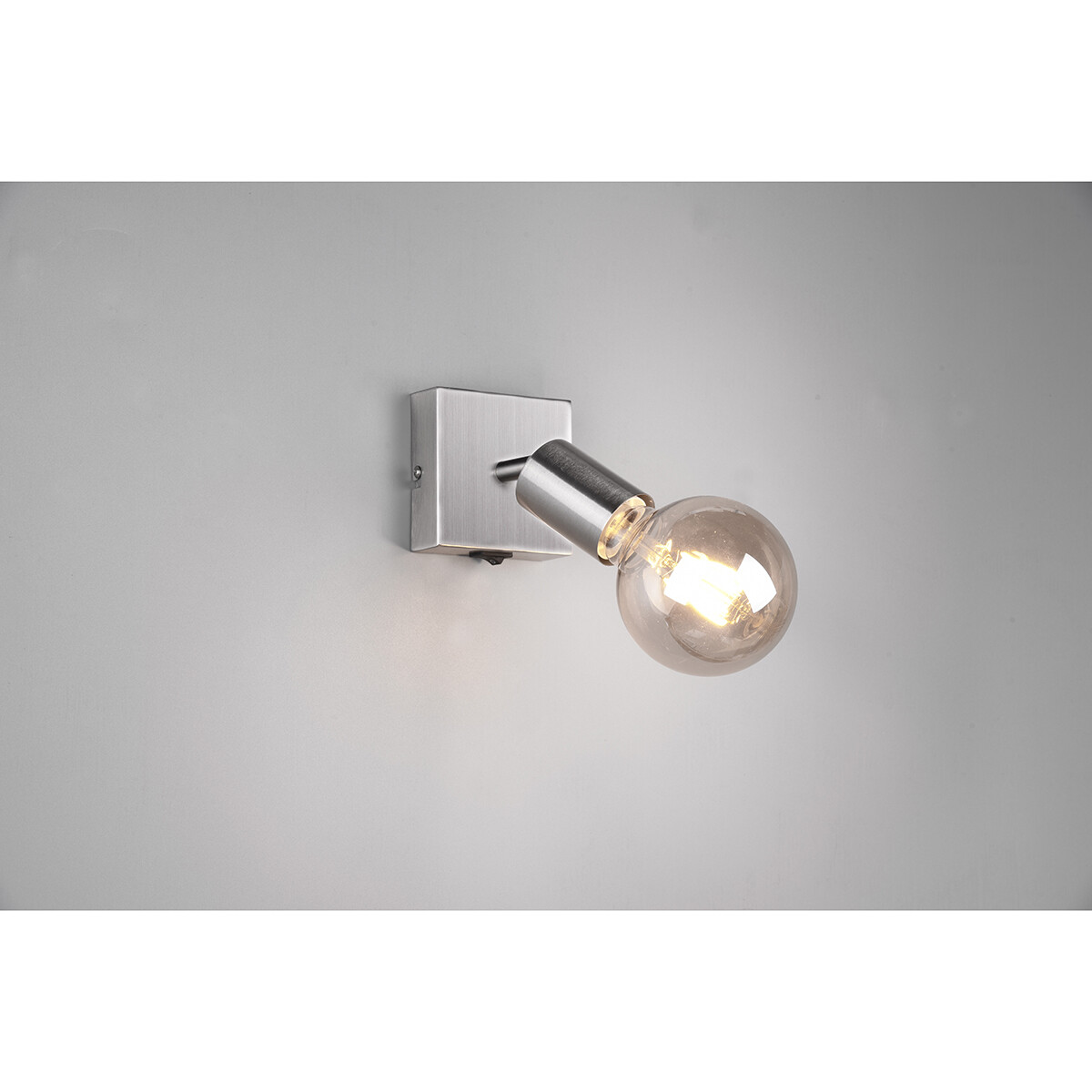 Spot Applique LED - Trion Zuncka - Douille E27 - Carré - Mat Nickel - Aluminium