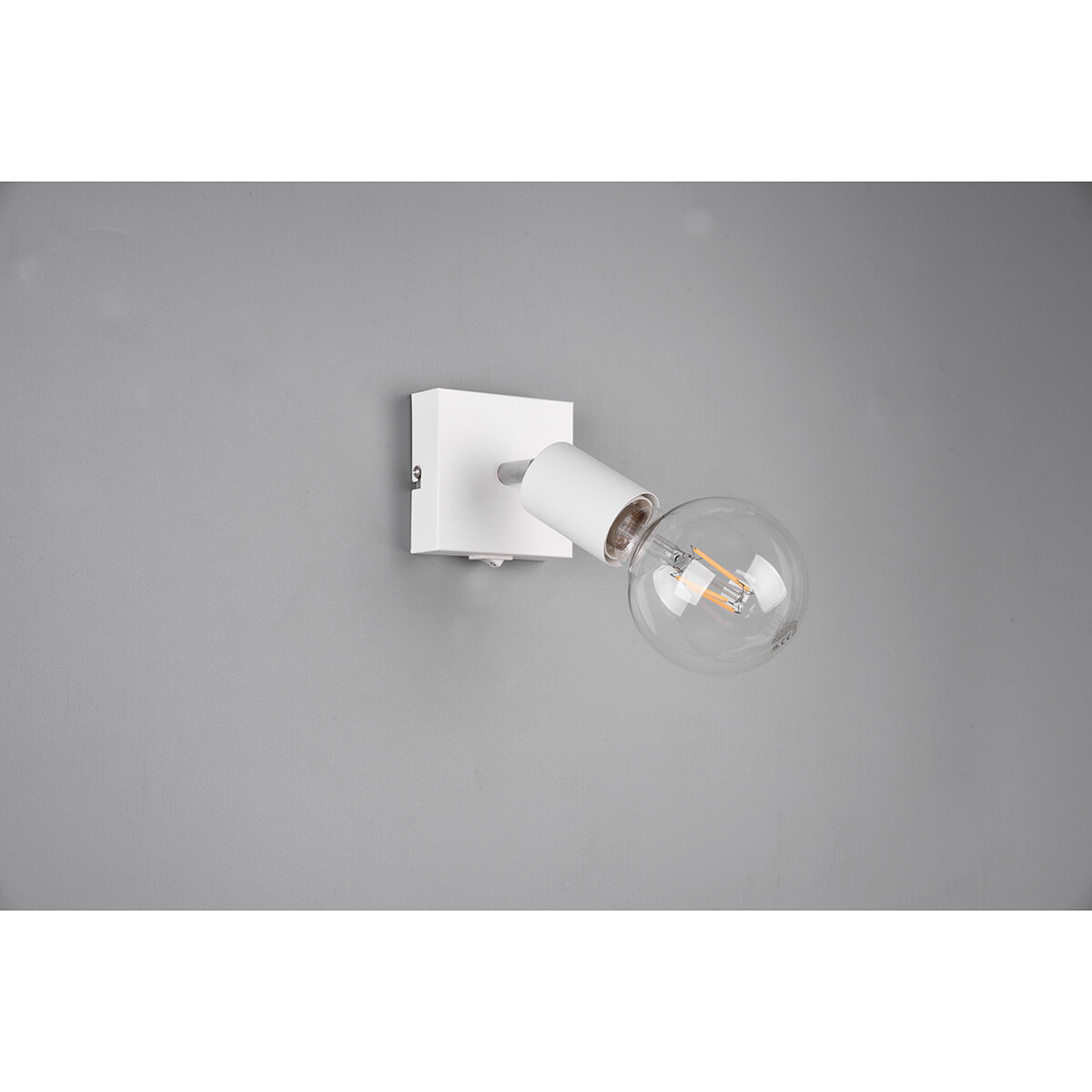 Spot Applique LED - Trion Zuncka - Douille E27 - Carré - Mat Blanc - Aluminium