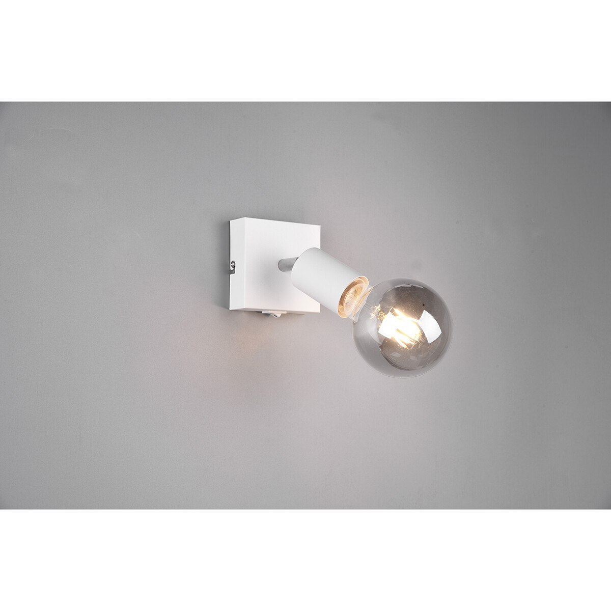 Spot Applique LED - Trion Zuncka - Douille E27 - Carré - Mat Blanc - Aluminium