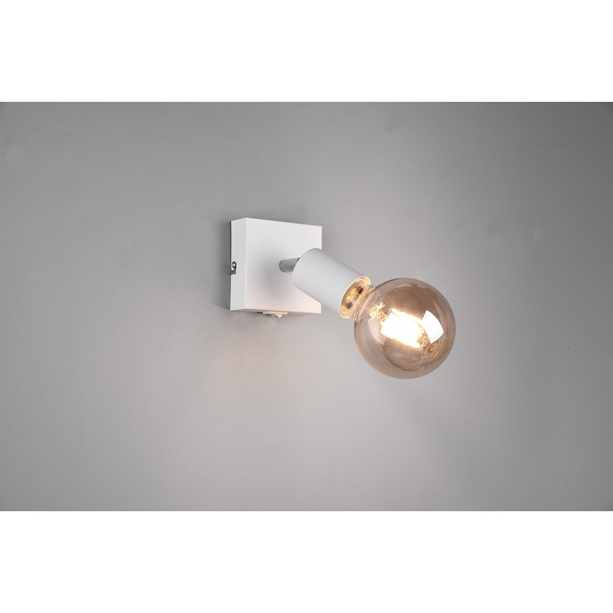 Spot Applique LED - Trion Zuncka - Douille E27 - Carré - Mat Blanc - Aluminium