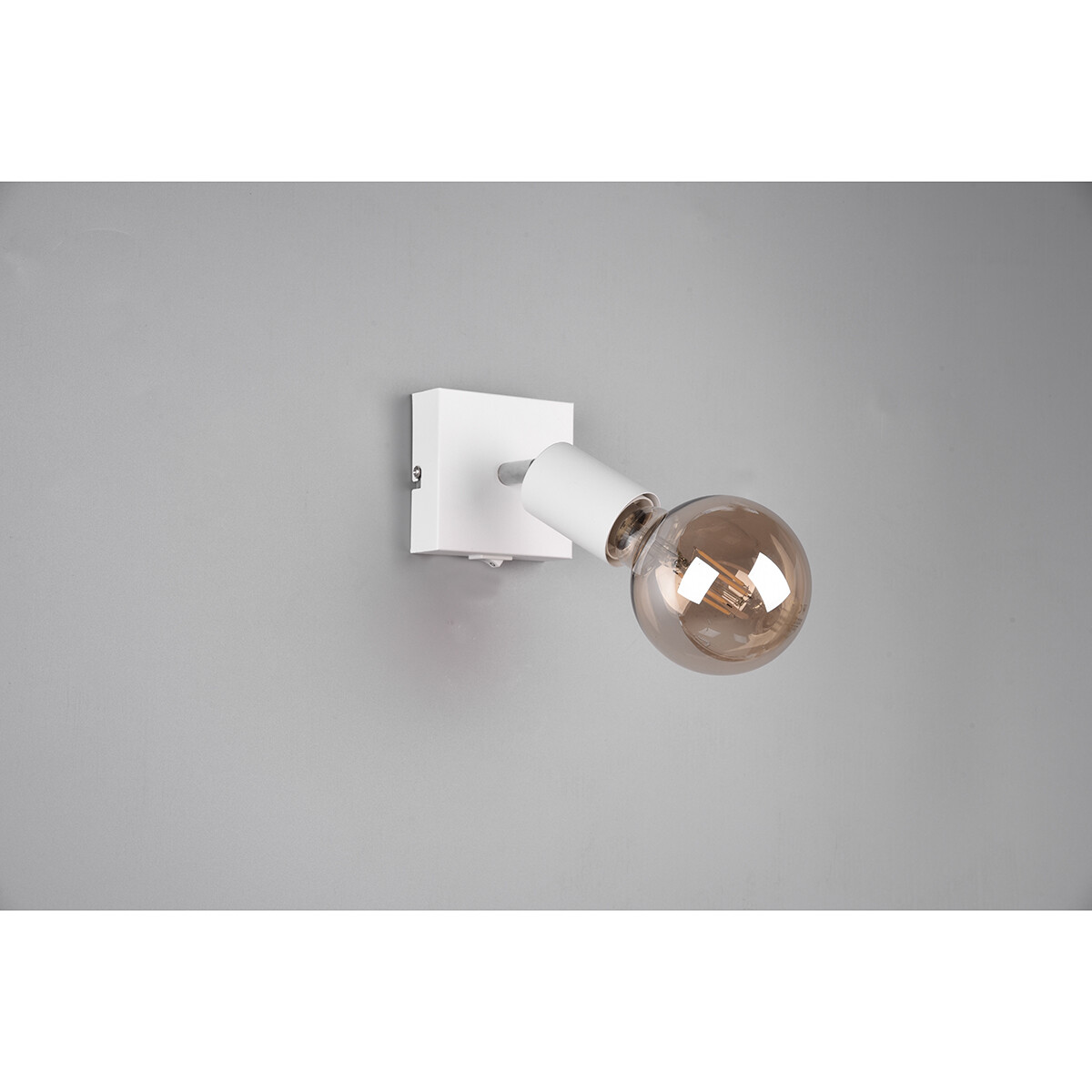 Spot Applique LED - Trion Zuncka - Douille E27 - Carré - Mat Blanc - Aluminium