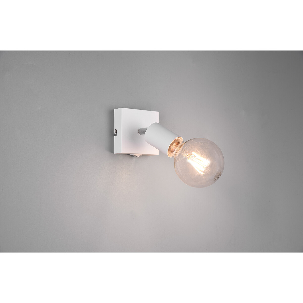 Spot Applique LED - Trion Zuncka - Douille E27 - Carré - Mat Blanc - Aluminium