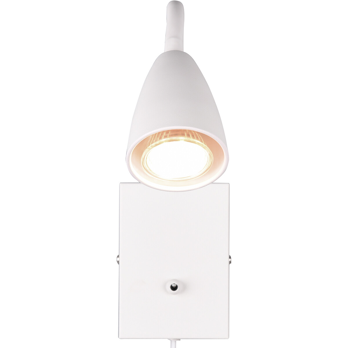 Spot Applique LED - Éclairage mural - Trion Wolly - Douille GU10 - 1-lumière - Rectangle - Mat Blanc - Aluminium