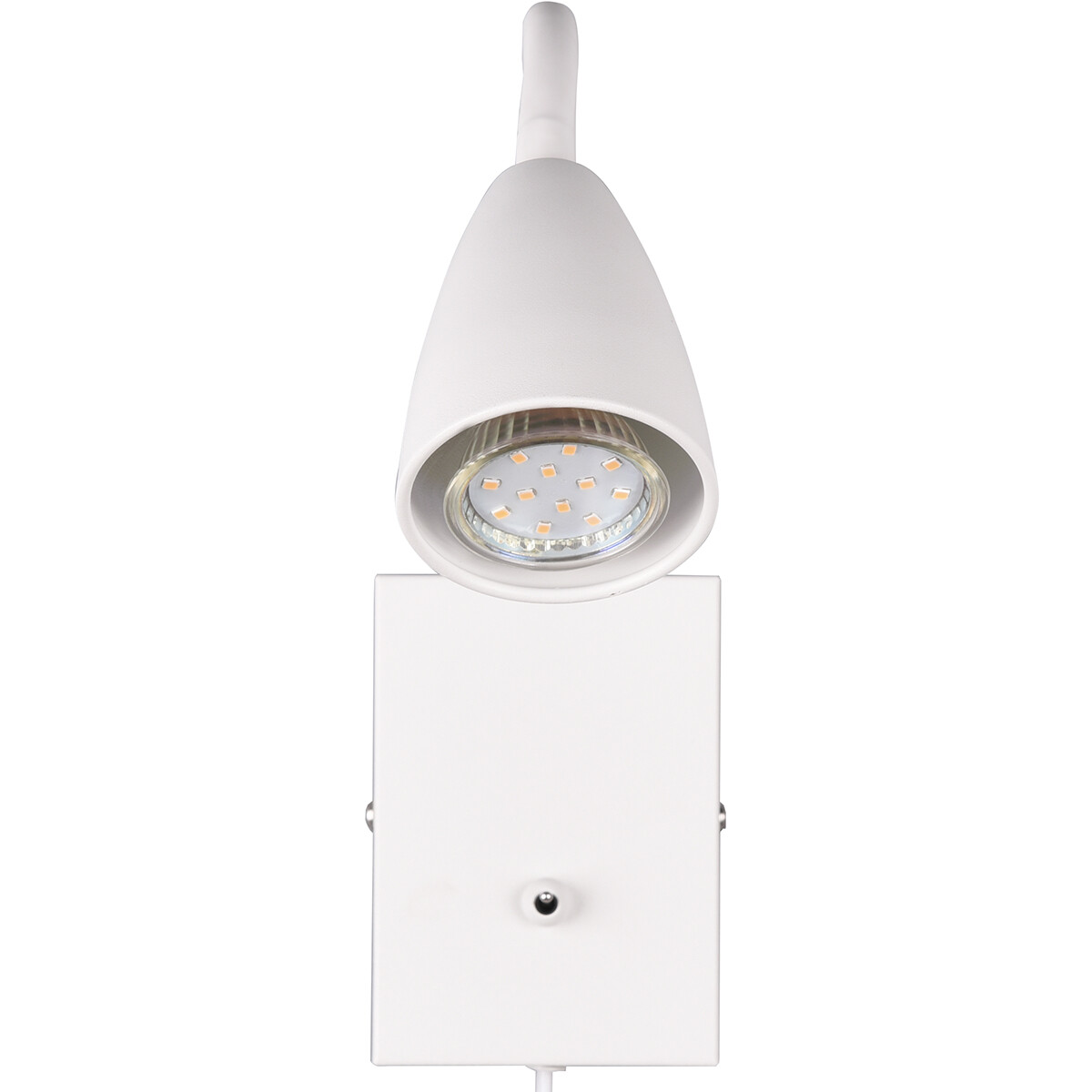 Spot Applique LED - Éclairage mural - Trion Wolly - Douille GU10 - 1-lumière - Rectangle - Mat Blanc - Aluminium