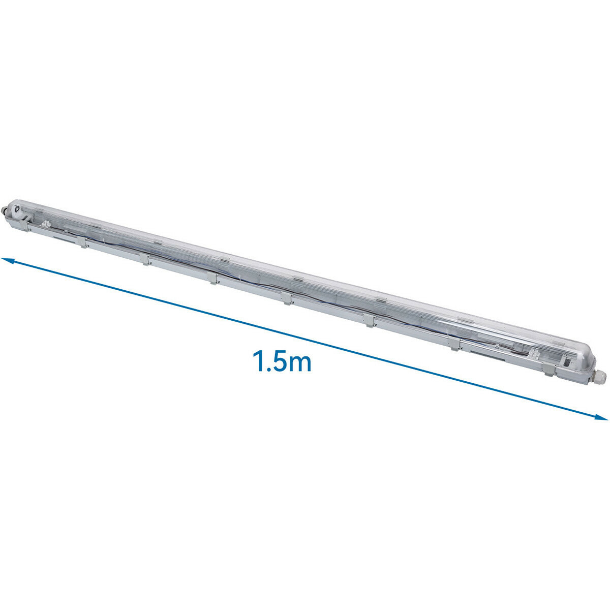 Réglette étanche LED avec tube T8 - Velvalux Strela - 150cm - Simple - Connectable - Étanche IP65 - 22W - Blanc Froid/Clair 6400K