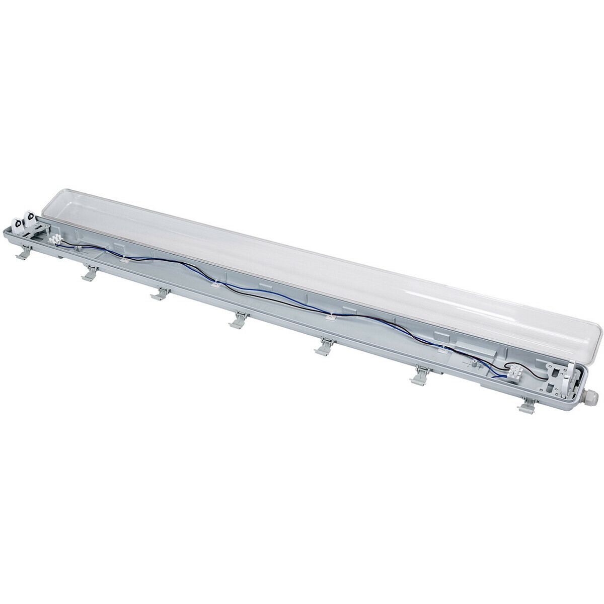 Réglette étanche LED avec tubes T8 - Velvalux Strela - 120cm - Double - Connectable - Étanche IP65 - 32W - Blanc Froid/Clair 6400K