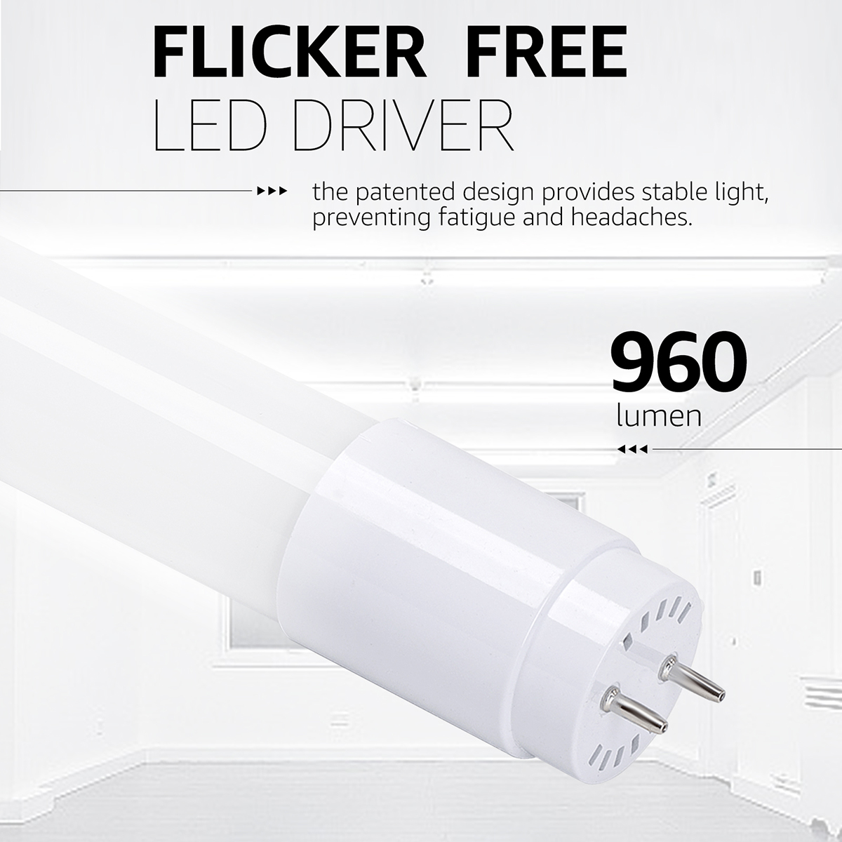 Réglette étanche LED avec tubes T8 G13 - Velvalux Strela - 60cm - Double - Connectable - Étanche IP65 - 16W 1920lm - 865 Blanc Blanc Froid 6500K | Remplace 138W