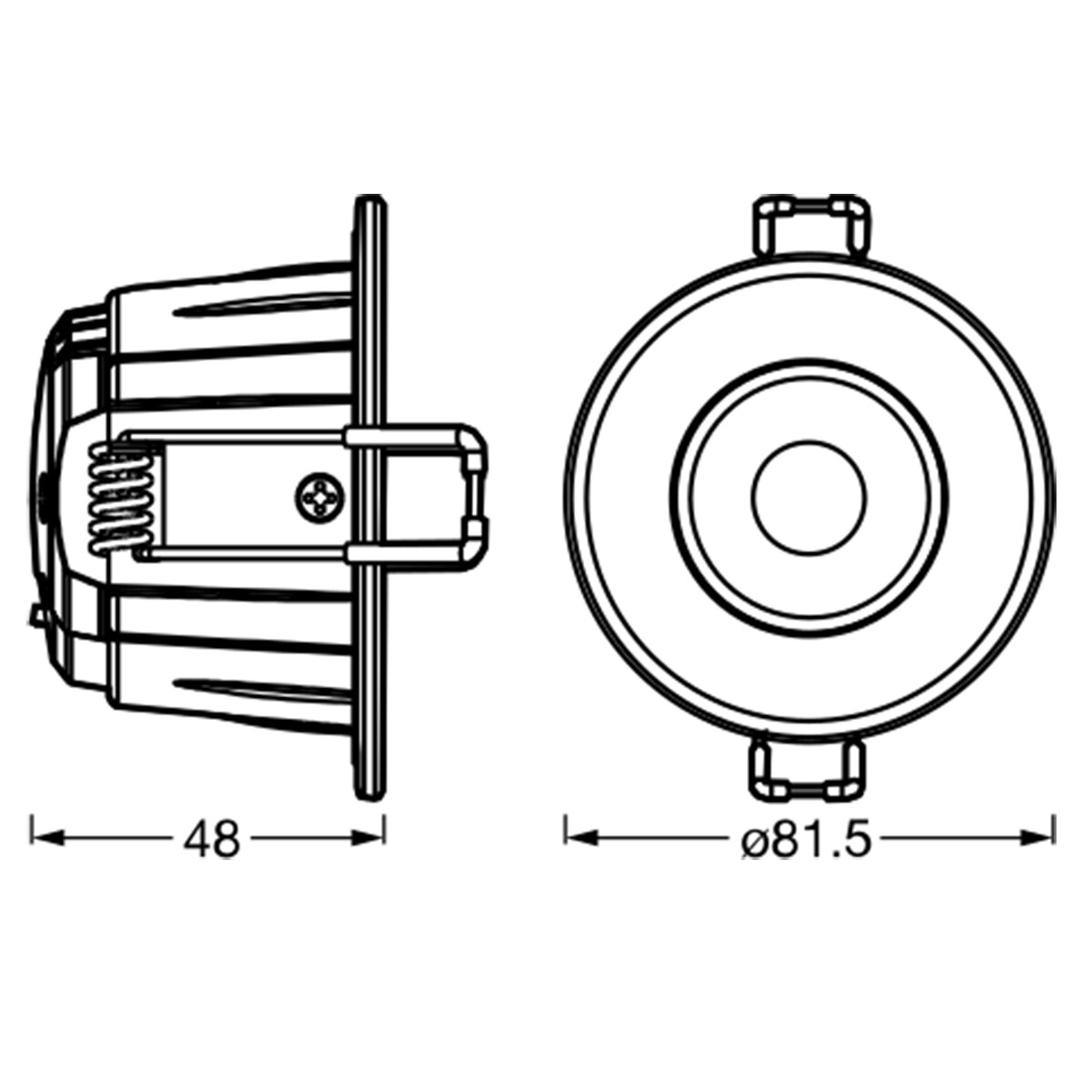 LEDVANCE - Spot LED - Spot Encastrable - Combo Fix - Puissance Ajustable - Couleur de Lumière Ajustable - Étanche IP65 - Blanc - Aluminium - Rond