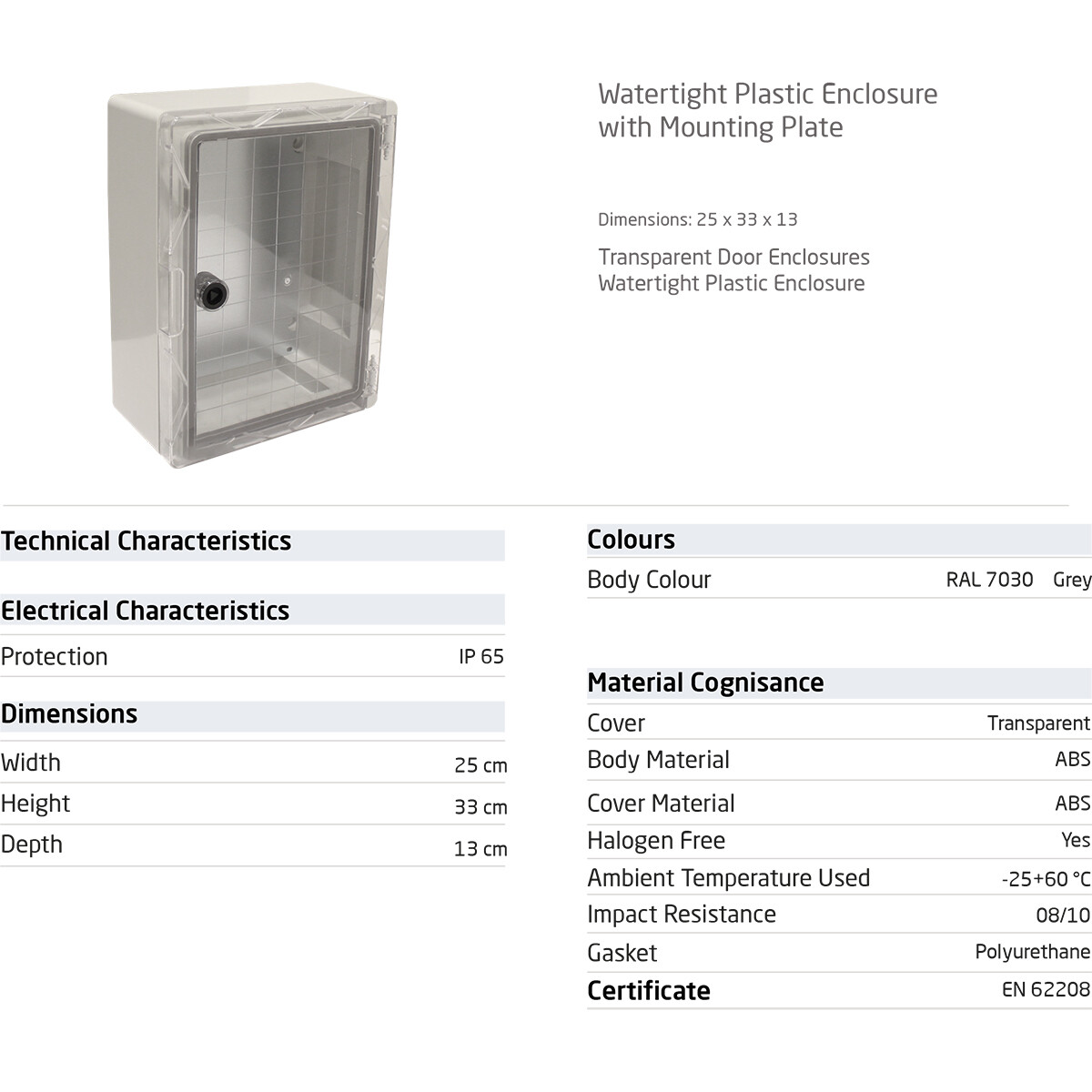 Boîte de dérivation - 330x250x130mm - Velvalux Panoboxpro - Couvercle transparent - Coffret electrique - Coffret en plastique - Étanche IP65