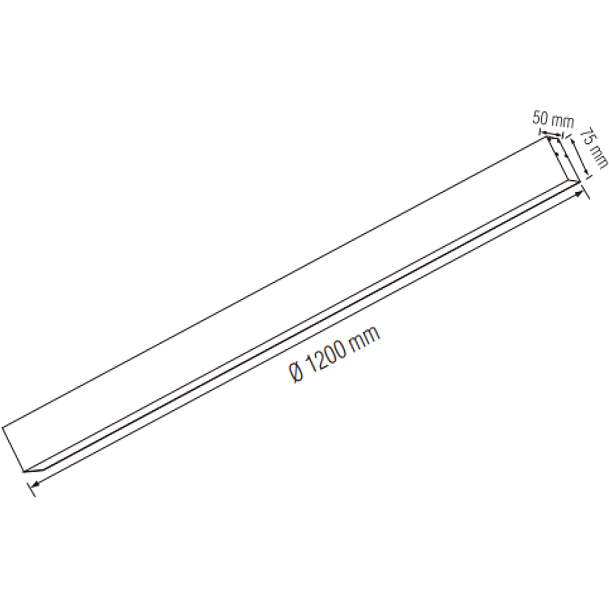 Suspension LED Linéaire - Éclairage en Ligne - Kozolux Tina - 40W 4600lm - Blanc Chaud 3000K - 120cm - Blanc