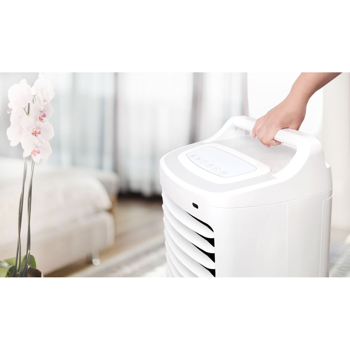 Rafraîchisseur d'Air - Humidificateur - Aigi Kohy - Télécommande - Minuteur - 15 Litres - Blanc