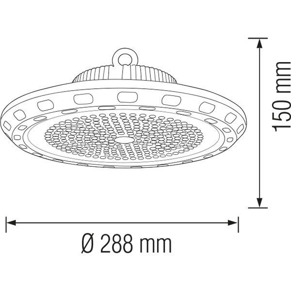 LED UFO High Bay 100W - Éclairage d'Entrepôt - Étanche IP65 - Blanc Neutre 4200K - Aluminium