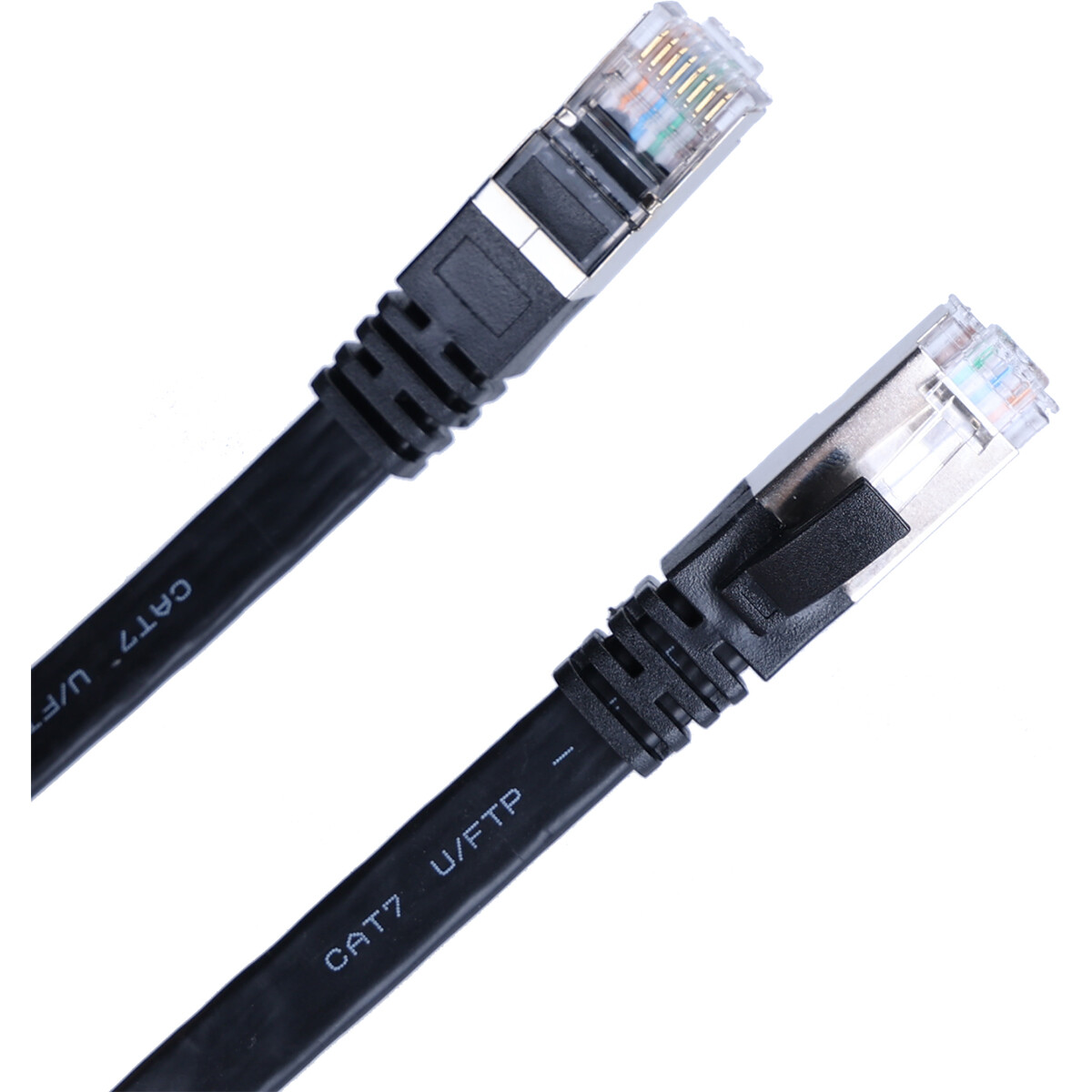 Câble Ethernet - Câble Internet - Câble de Raccordement - Aigi Hatro - Câble UTP Cat7 RJ45 - 1.5 Mètre - Cuivre - Noir