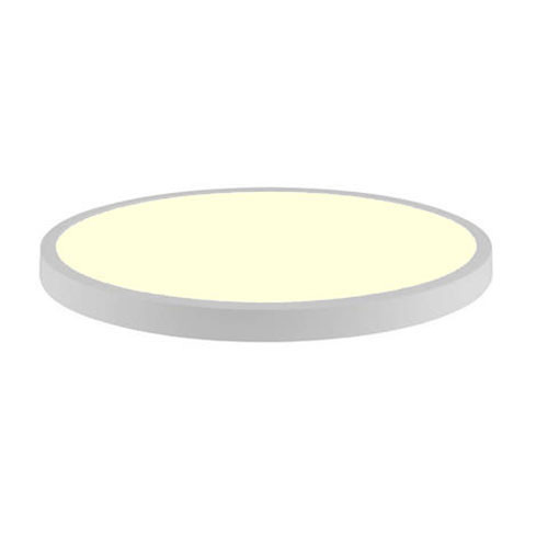 Panneau LED - Ø60 Blanc Chaud 3000K - 48W Montage en Surface Rond - Mat Blanc - Sans Scintillement