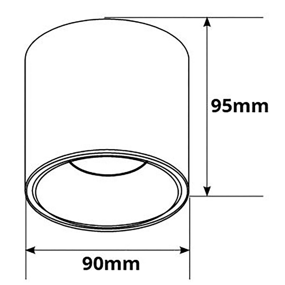 Spot de Plafond 10 Pack - Pragmi Cliron Pro - Douille GU10 - En Saillie Rond - Mat Blanc - Aluminium - Encastré - Ø90mm