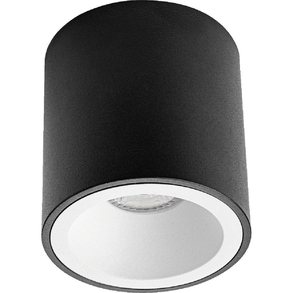 Spot de Plafond 10 Pack - Pragmi Cliron Pro - Douille GU10 - En Saillie Rond - Mat Noir/Blanc - Aluminium - Encastré - Ø90mm