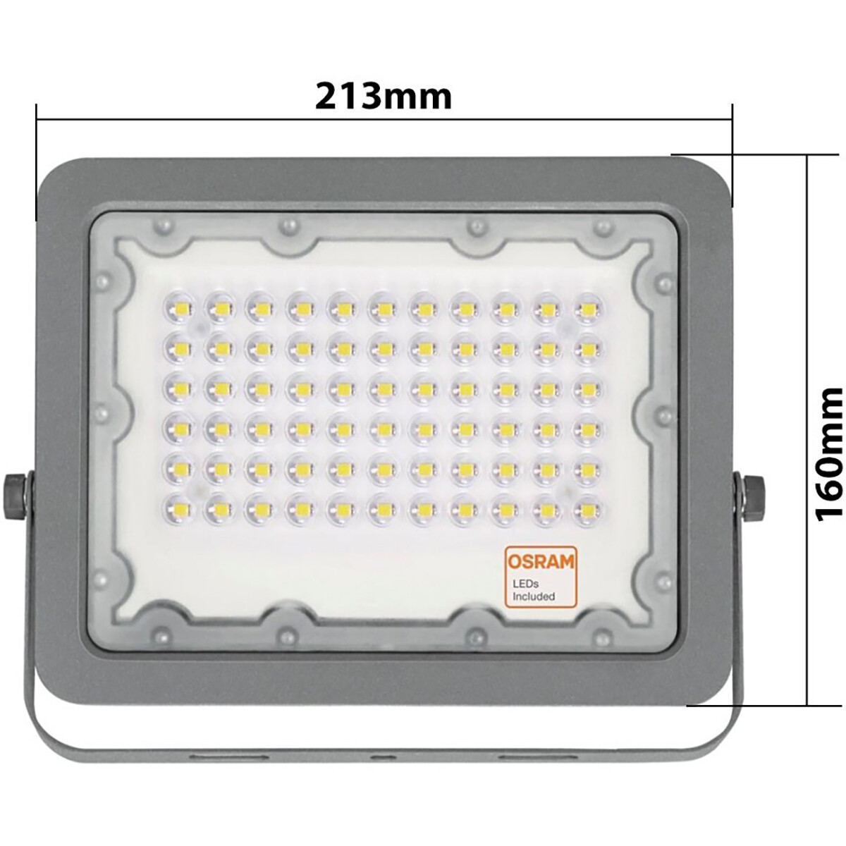 Projecteur LED - Facto Dary - 50 Watt - Blanc Neutre 4000K - Étanche IP65 - 120LM/W - Sans Scintillement - LEDs OSRAM