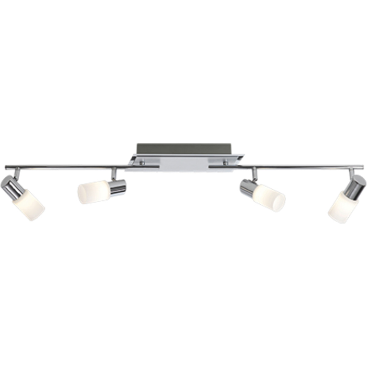 Spot de plafond LED - Trion Clupo - 16W - Blanc Chaud 3000K - 4-lumières - Rectangle - Mat Chrome - Aluminium - LEDs OSRAM