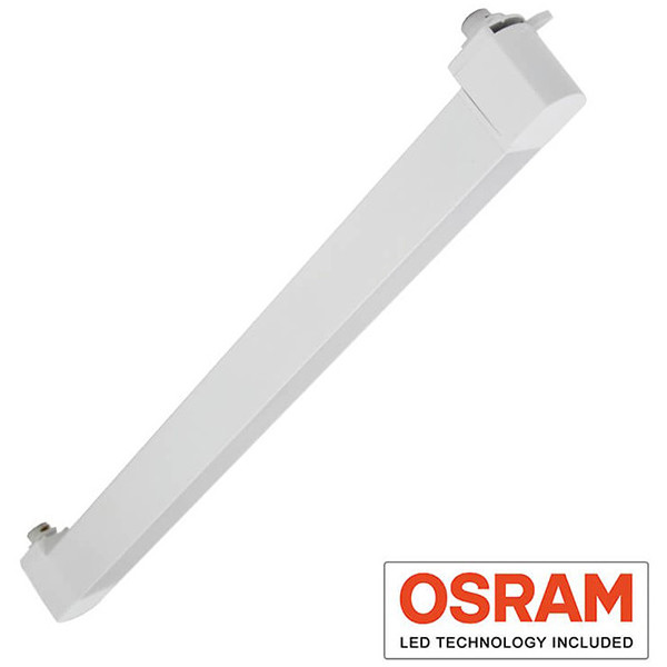 Éclairage sur rail LED - Poutre - 20W 1 Phase - Blanc Neutre 4000K - Mat Blanc Aluminium - Inclinable - 54cm - LEDs OSRAM