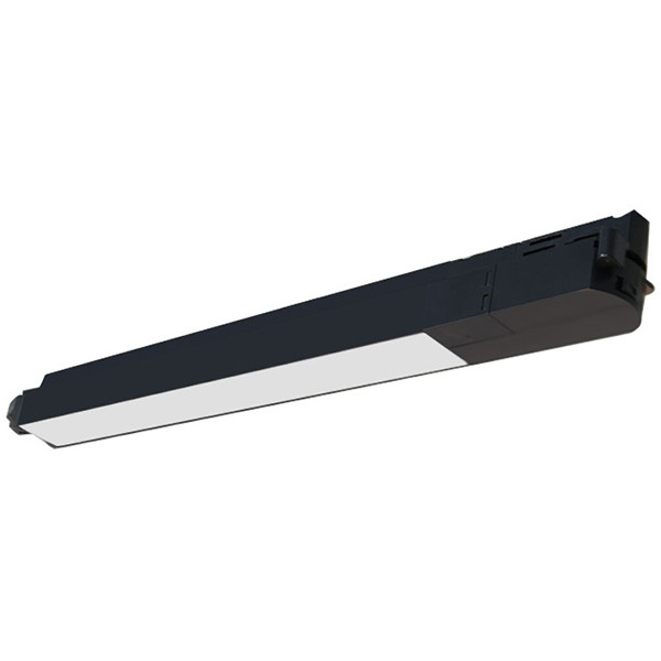 Éclairage sur rail LED - Poutre - 20W 1 Phase - Blanc Chaud 3000K - Mat Noir Aluminium - 40cm - LEDs OSRAM