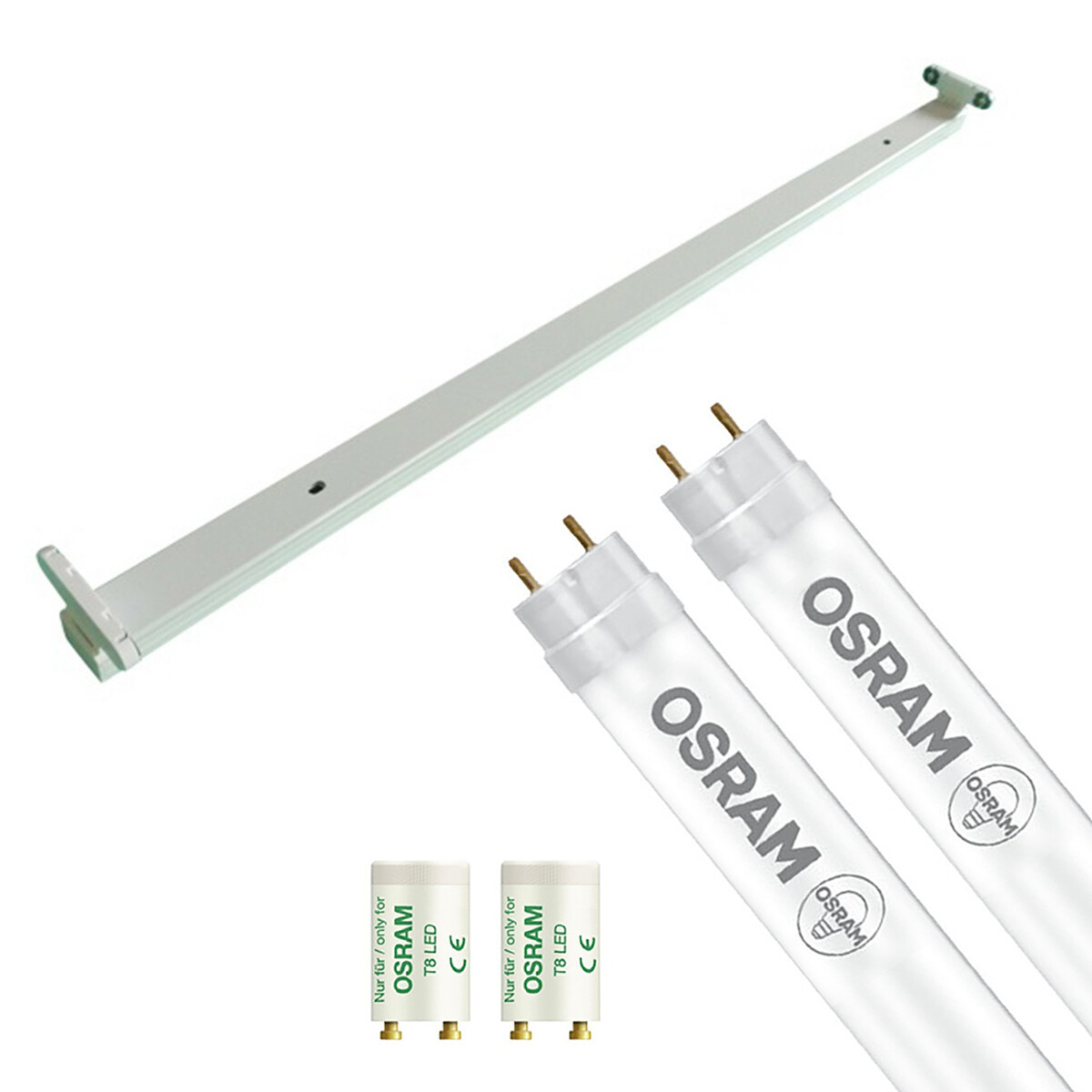 Réglette LED avec Tube T8 - OSRAM SubstiTUBE Value EM 830 - Aigi Dybolo - 120cm Double - 32.4W - Blanc Chaud 3000K