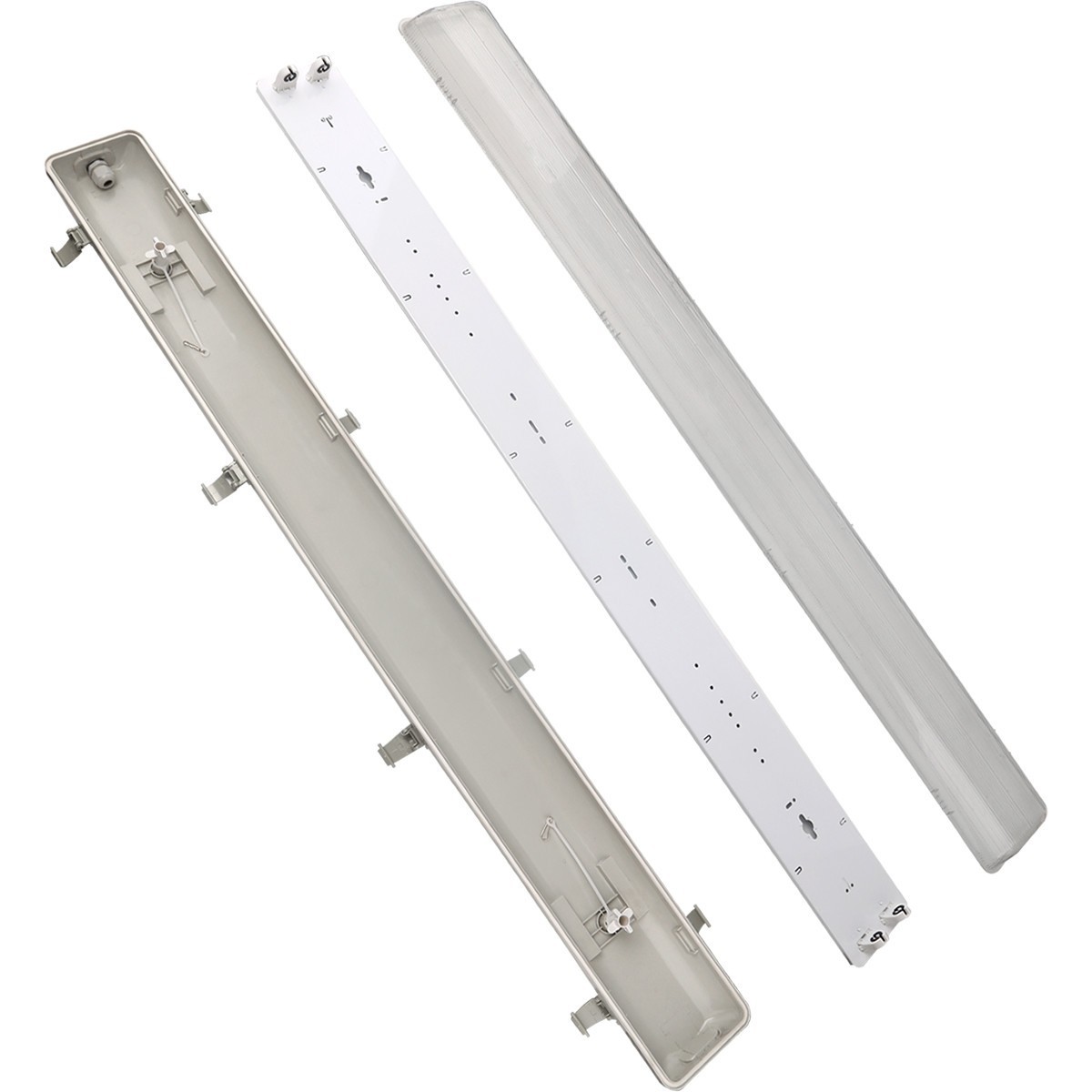 Réglette LED avec Tube T8 - OSRAM SubstiTUBE Value EM 830 - Aigi Hari - 150cm Double - 38.2W - Blanc Chaud 3000K