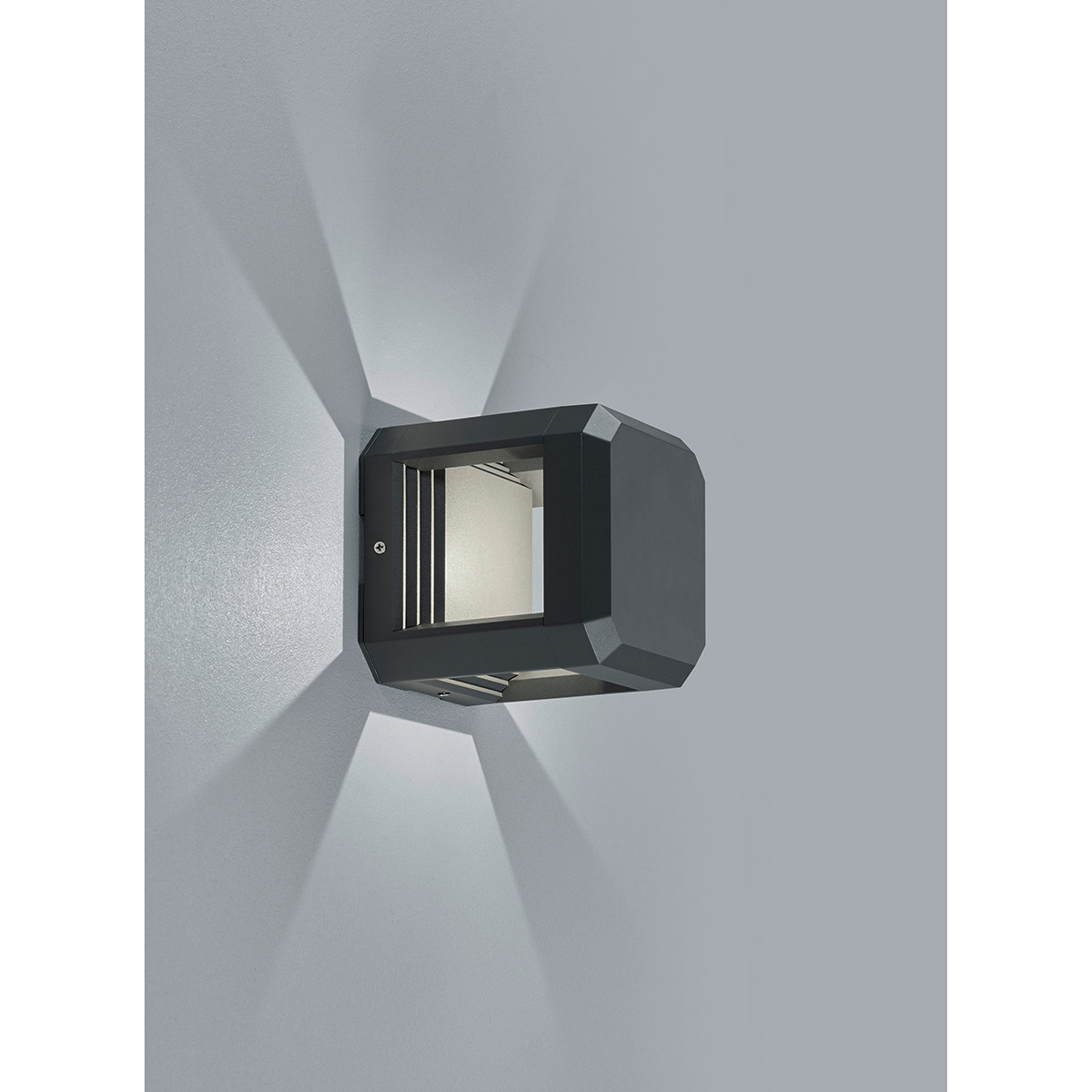 Éclairage de Jardin LED - Lampe murale extérieure - Trion Logani - 11W - Blanc Chaud 3000K - Étanche IP65 - Mat Anthracite - Aluminium - LEDs OSRAM