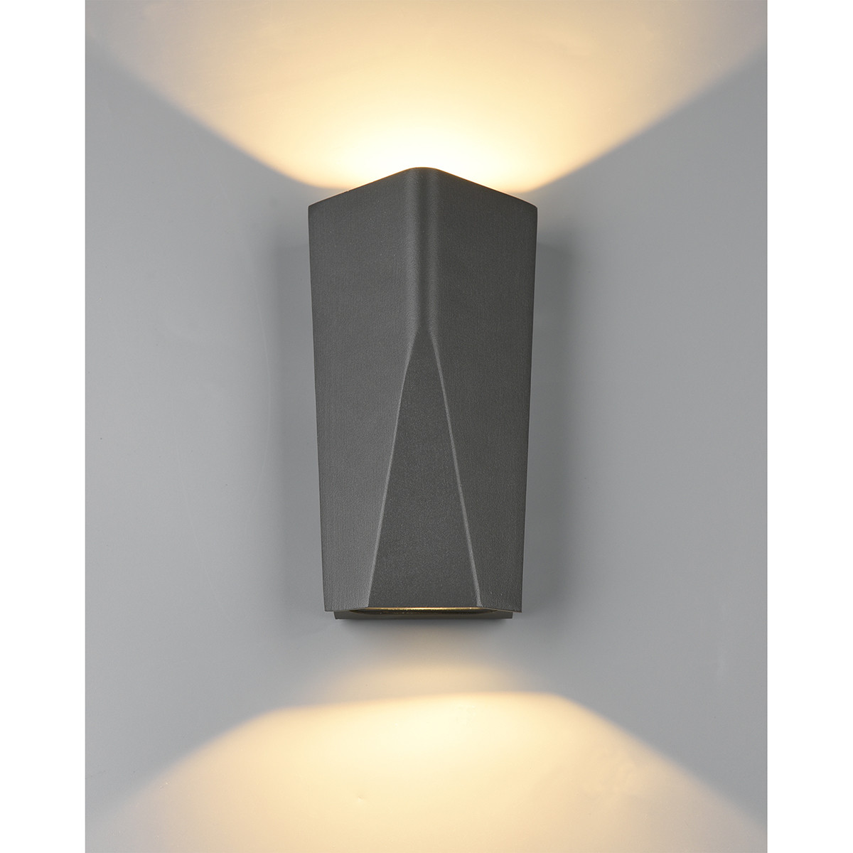 Éclairage de Jardin LED - Lampe murale - Lumière Extérieure - Trion Tonay Up and Down - 9W - Étanche IP65 - Mat Anthracite - Aluminium - LEDs OSRAM