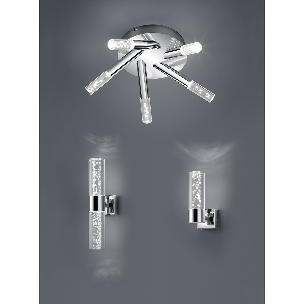 Applique Murale LED - Trion Balo - 1-lumière - 3W - Blanc Chaud 3000K - Rond - Chrome Brillant - Aluminium - LEDs OSRAM