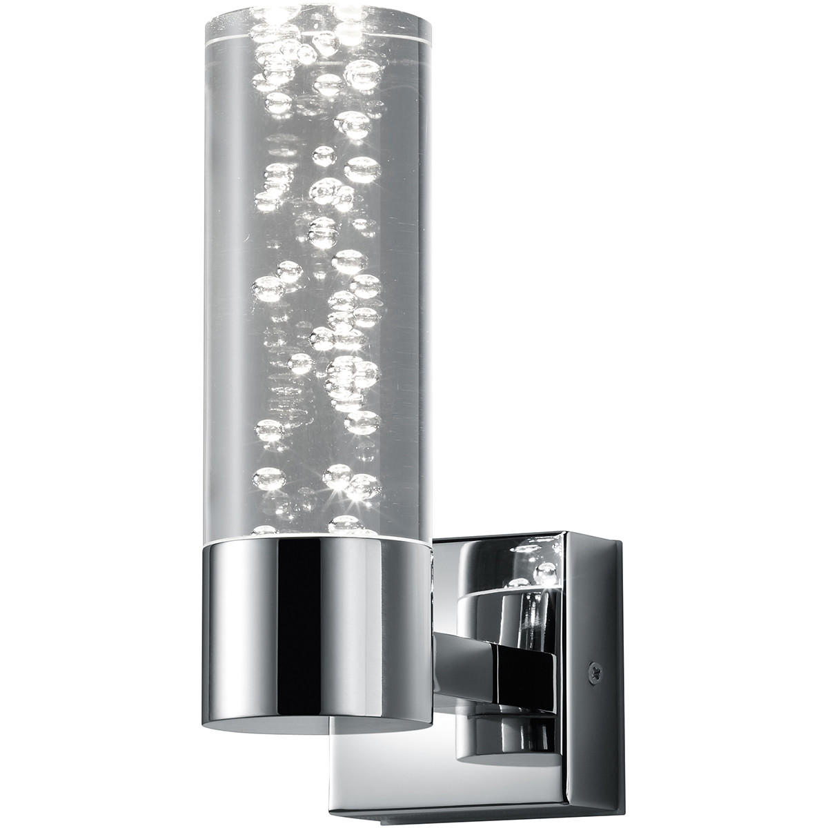 Applique Murale LED - Trion Balo - 1-lumière - 3W - Blanc Chaud 3000K - Rond - Chrome Brillant - Aluminium - LEDs OSRAM