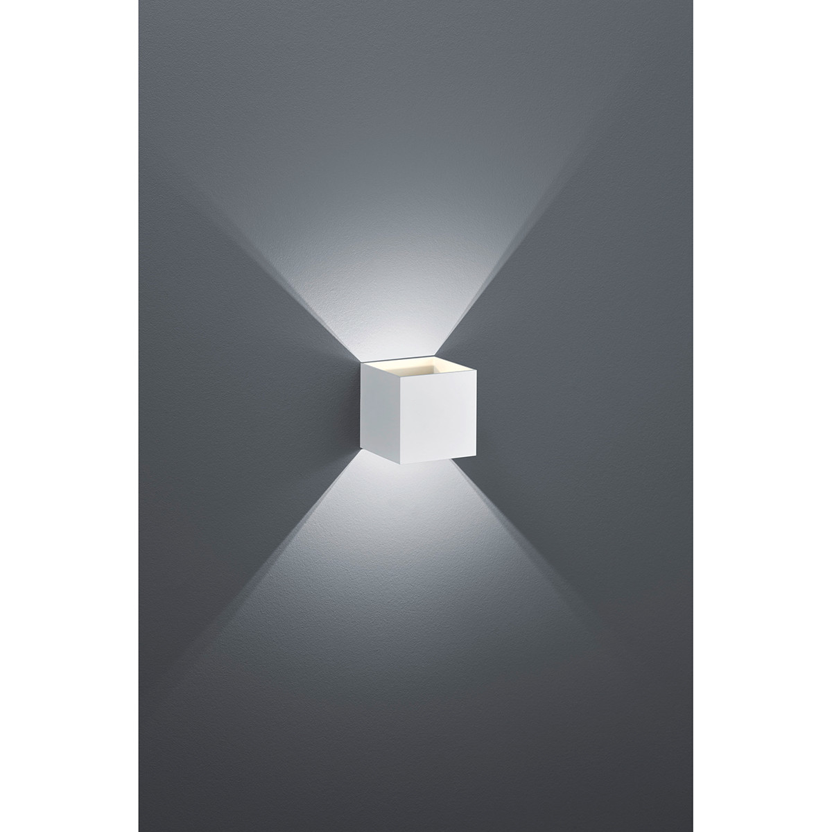 Applique Murale LED - Trion Loacy - 4W - Blanc Chaud 3000K - Carré - Mat Blanc - Aluminium - LEDs OSRAM