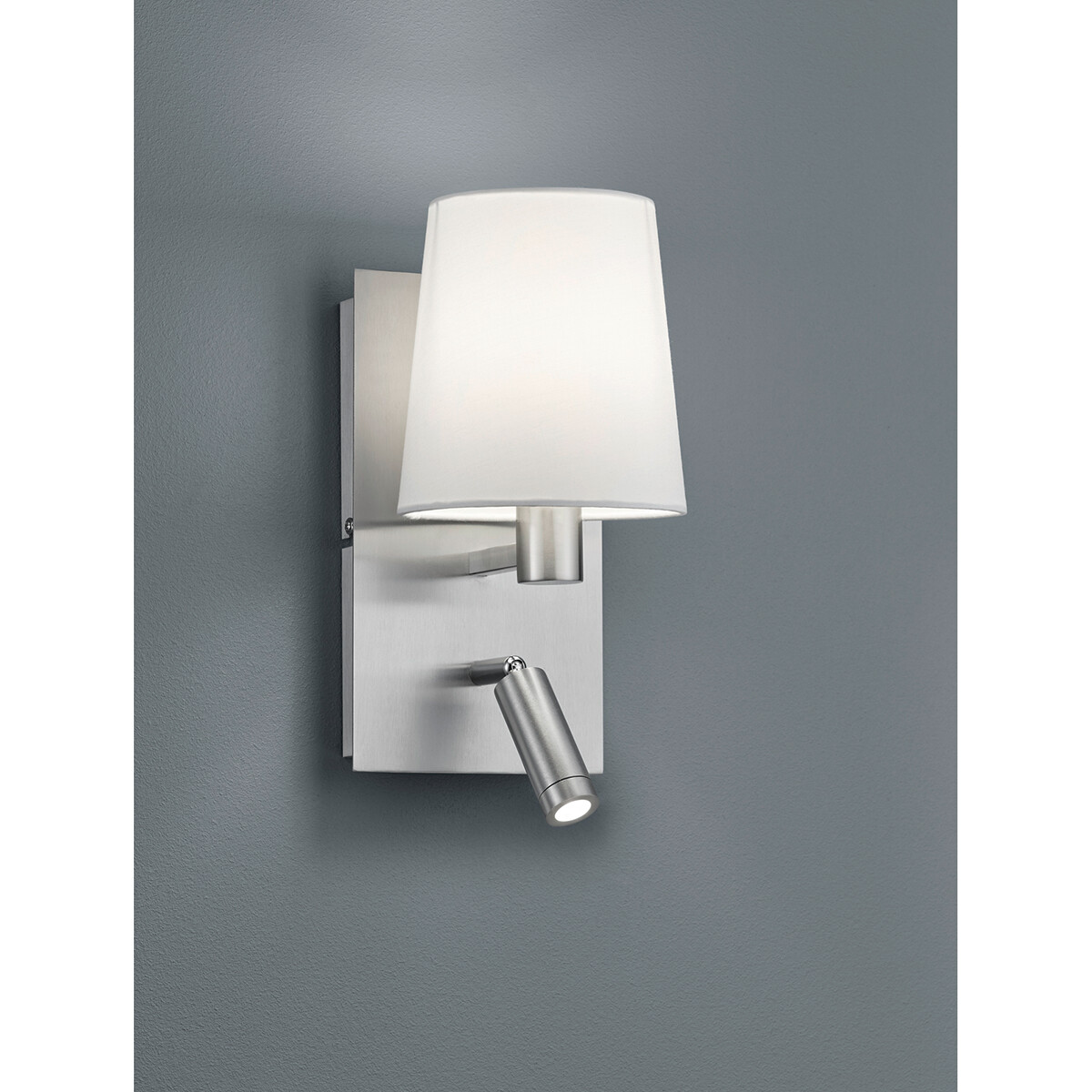 Applique Murale LED - Trion Marion - Douille E14 - 3W - Blanc Chaud 3000K - Rond - Mat Nickel - Aluminium - LEDs OSRAM