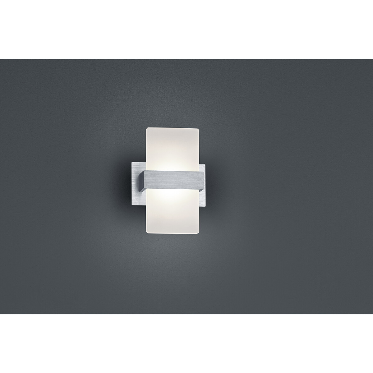 Spot Applique LED - Trion Plankton - 4W - Blanc Chaud 3000K - 1-lumière - Rectangle - Mat Gris - Aluminium - LEDs OSRAM