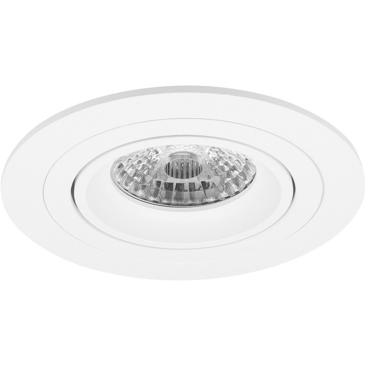 Pragmi Alpin Pro - Rond Encastré - Mat Blanc - Inclinable Ø92mm - Philips Hue - Set de Spots LED GU10 - White Ambiance - Bluetooth