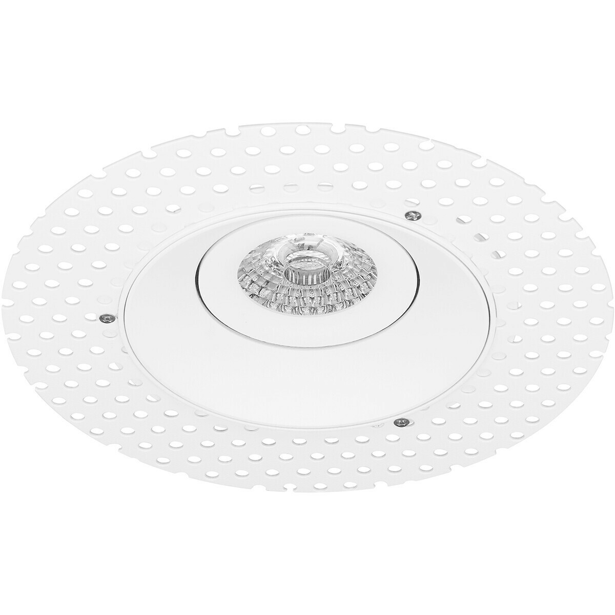 Pragmi Nivas Pro - Rond Encastré - Mat Blanc - Sans Cadre - Inclinable - Ø150mm - Philips Hue - Set de Spots LED GU10 - White Ambiance - Bluetooth