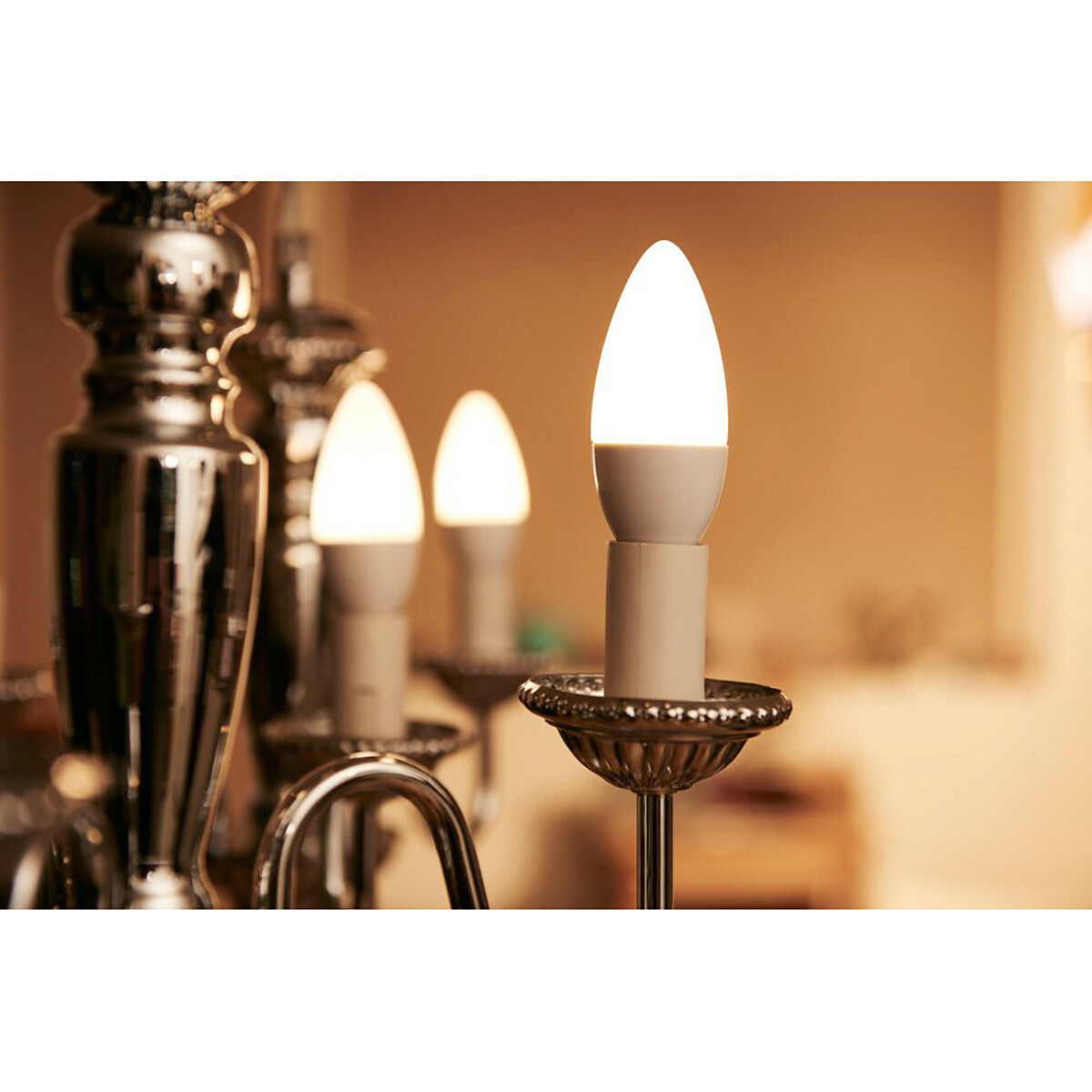 PHILIPS - Pack de 10 Lampes LED - CorePro Candle 827 B35 FR - Douille E14 - 4W - Blanc Chaud 2700K | Remplace 25W