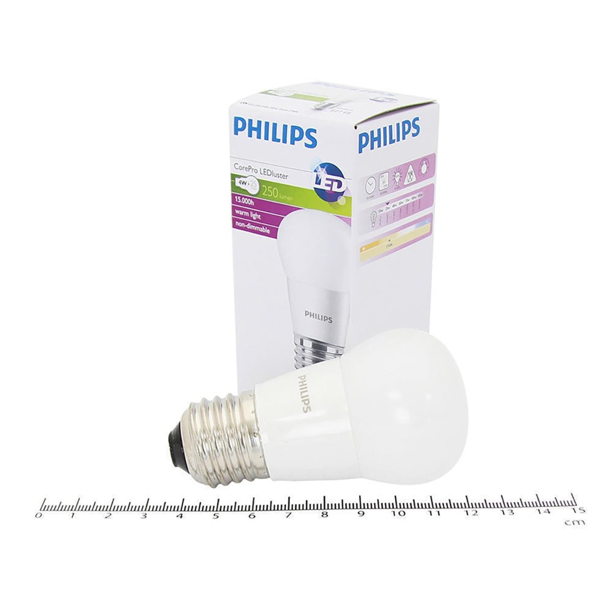 PHILIPS - Pack de 10 Lampes LED - CorePro Lustre 827 P45 FR - Douille E27 - 4W - Blanc Chaud 2700K | Remplace 25W