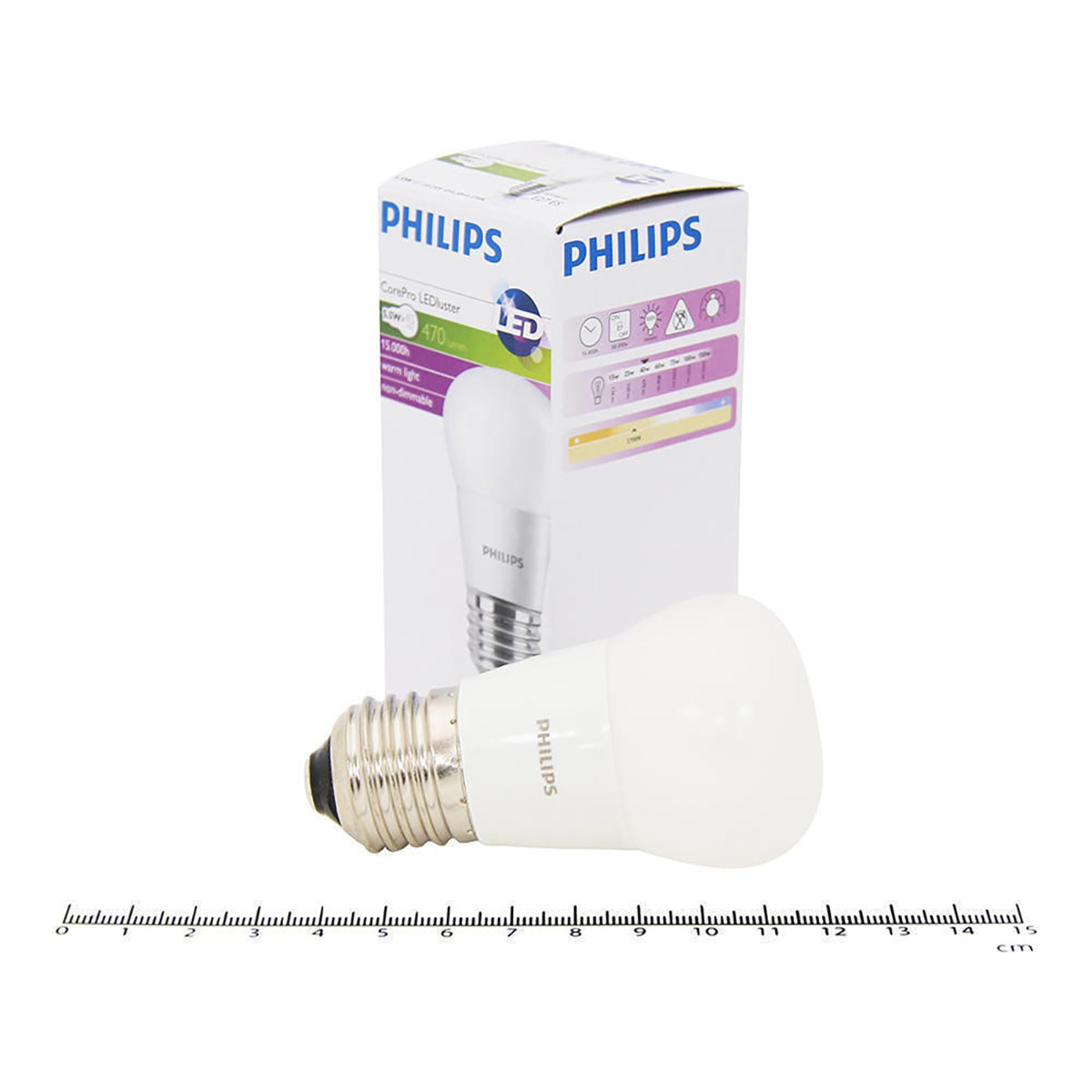 PHILIPS - Lampe LED - CorePro Lustre 827 P45 FR - Douille E27 - 5.5W - Blanc Chaud 2700K | Remplace 40W