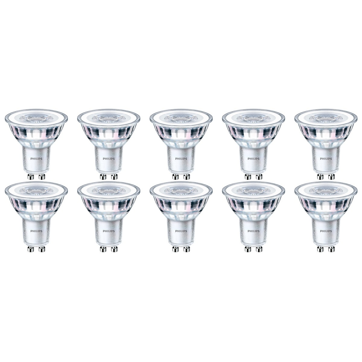 PHILIPS - Pack de 10 Spots LED - CorePro 827 36D - Douille GU10 - 3.5W - Blanc Chaud 2700K | Remplace 35W