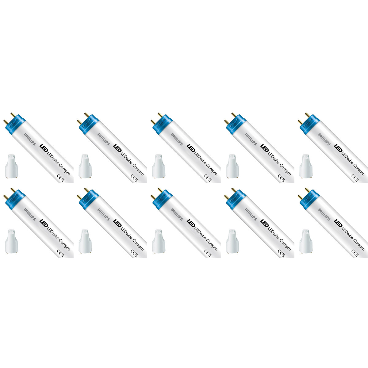 PHILIPS - Pack de 10 Tubes LED T8 avec Starter - CorePro LEDtube EM 840 - 150cm - 20W - Blanc Neutre 4000K | Remplace 58W