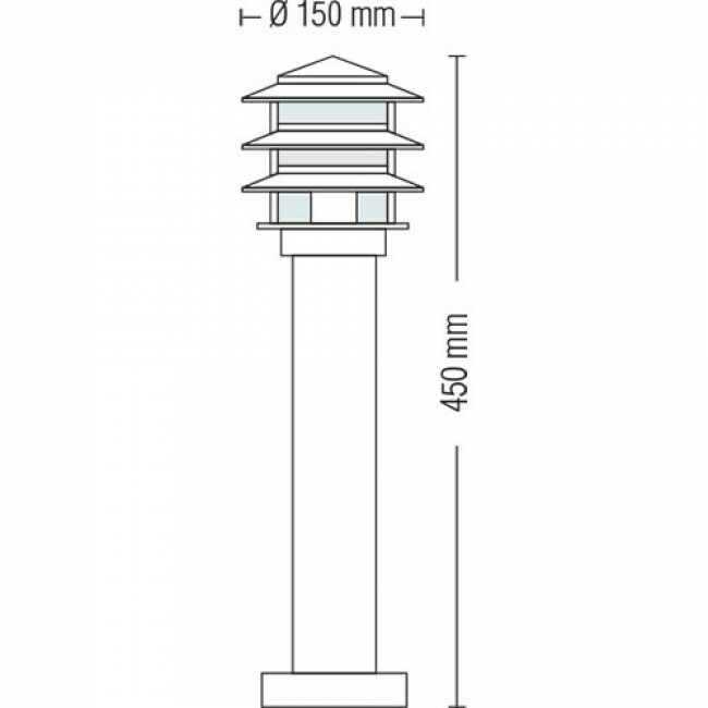 Éclairage de Jardin LED - Lampe d'Extérieur sur Pied - Kayo 3 - Douille E27 - Rond - Inox - Philips - CorePro LEDbulb 827 A60 - 5.5W - Blanc Chaud 2700K