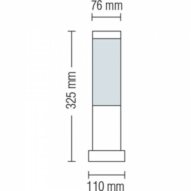 Éclairage de Jardin LED - Lampe d'Extérieur sur Pied - Laurea 3 - Douille E27 - Rond - Inox - Philips - CorePro LEDbulb 827 A60 - 5.5W - Blanc Chaud 2700K