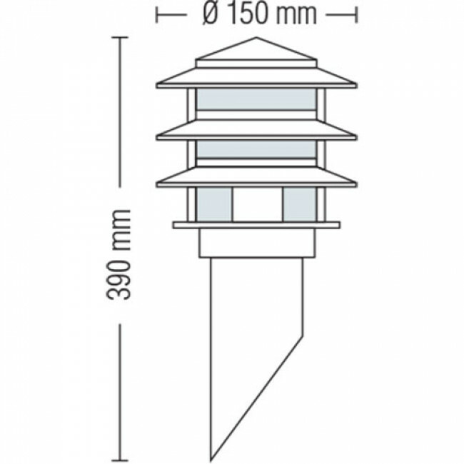 Éclairage de Jardin LED - Lampe murale extérieure - Kayo 1 - Douille E27 - Rond - Inox - Philips - CorePro LEDbulb 827 A60 - 5.5W - Blanc Chaud 2700K