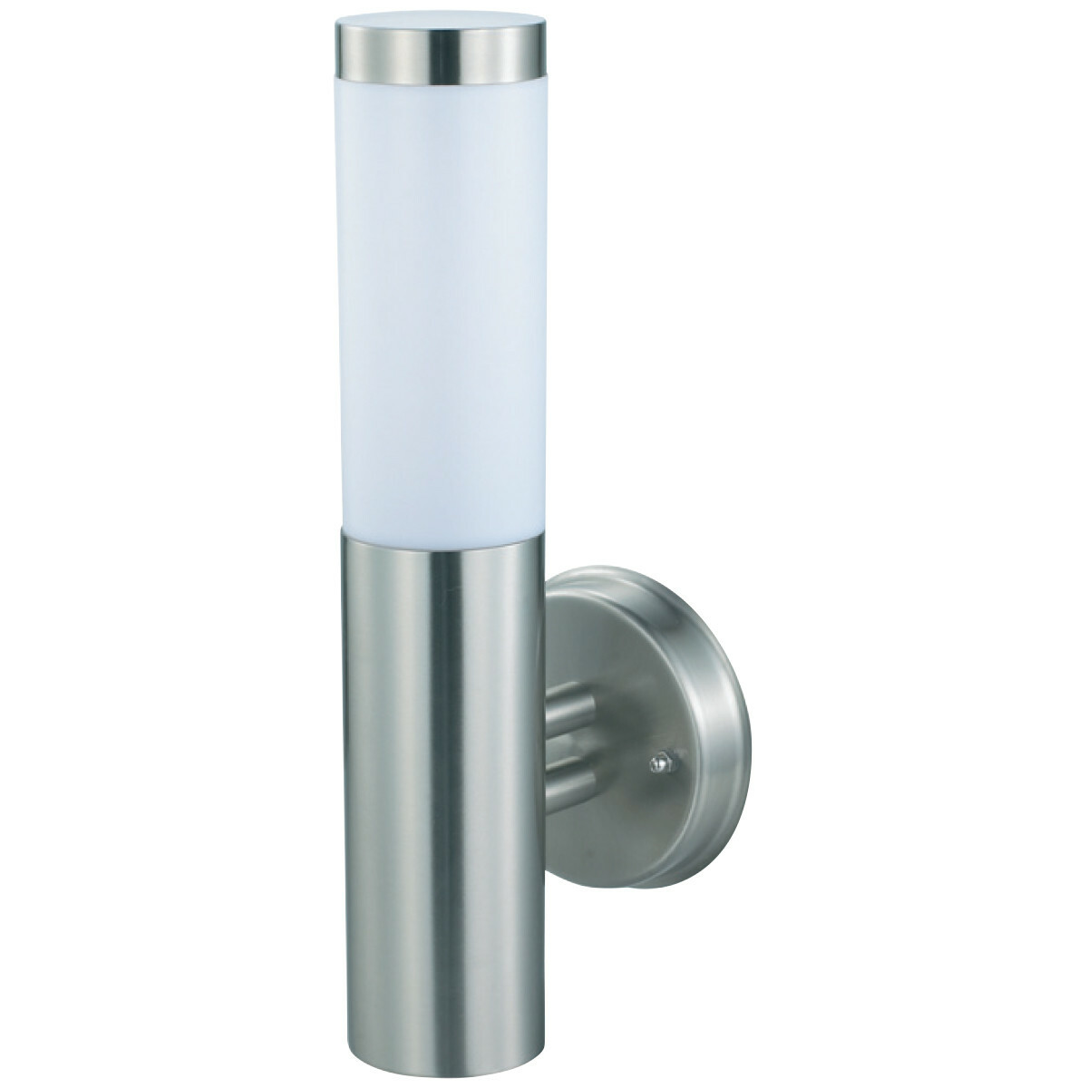 Éclairage de Jardin LED - Lampe murale extérieure - Laurea 2 - Douille E27 - Rond - Inox - Philips - CorePro Lustre 827 P45 FR - 4W - Blanc Chaud 2700K